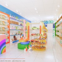 Giải pháp thiết kế shop đồ chơi trẻ em Sonic Toys 48m2 - Lâm Đồng